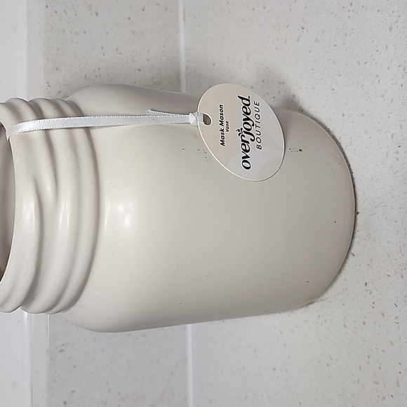 Mason Floral Mask Art Jar - Cream and Yellow New With Tags - Picture 2 of 5